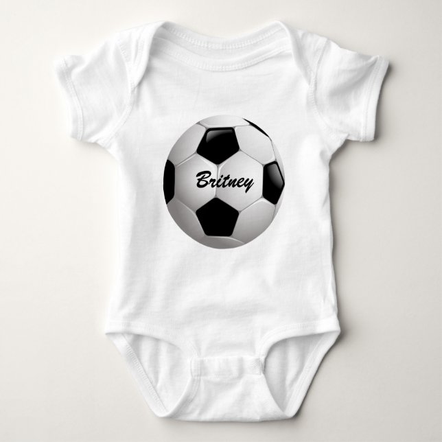 Kundengerechter Fußball-Fußball Baby Strampler (Vorderseite)