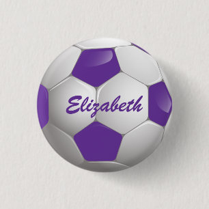 Kundengerechter Fußball-Fußball-Ball lila und we Button
