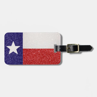 Kundengerechter Gepäckumbau Glitzer-Texas-Flagge Gepäckanhänger