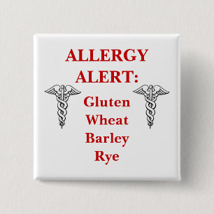 Kundengerechter Gluten-Allergie-Knopf Button