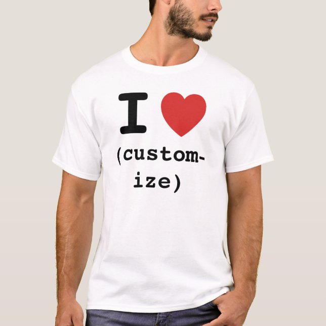 Kundengerechter i-Herz-T - Shirt (Vorderseite)
