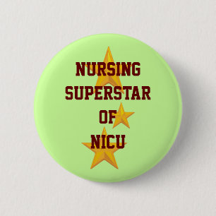 Kundengerechter Krankenpflege-Superstar-Knopf Button