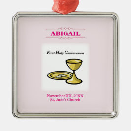 Kundengerechter, Mädchen-Kommunions-Körper und Silbernes Ornament