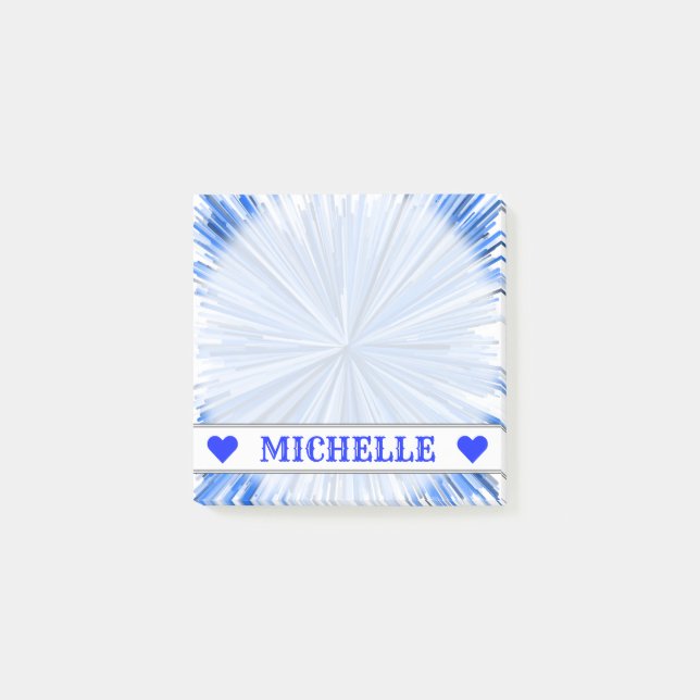 Kundengerechter Name - Blue Post-it Klebezettel (Vorderseite)