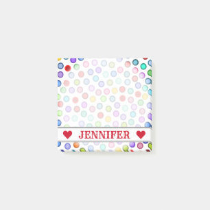 Kundengerechter Name - viele bunten Post-it Klebezettel