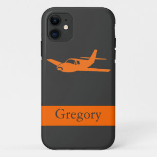 Kundengerechter orange grauer Flugzeug iphone 5 11 Hülle