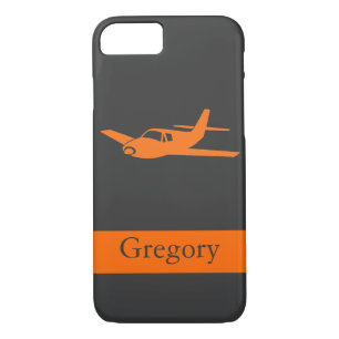 Kundengerechter orange grauer Flugzeug iPhone 7 Case-Mate iPhone Hülle