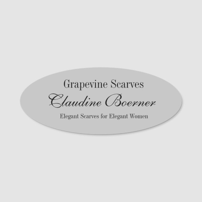 Kundengerechter ovaler namensschild (Vorderseite)