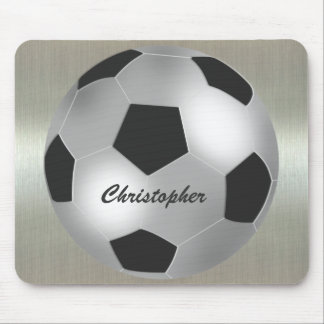 Kundengerechter silberner NamensFußball Mousepad