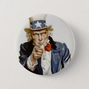 Kundengerechter Vintager Uncle Sam Button