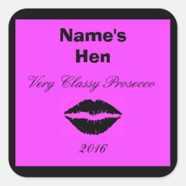 Kundengerechter Wein-Flaschen-Aufkleber Quadratischer Aufkleber