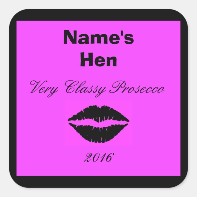 Kundengerechter Wein-Flaschen-Aufkleber Quadratischer Aufkleber (Vorderseite)