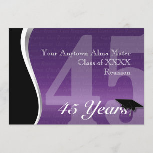 Kundengerechtes 45 Jahr-Klassen-Wiedersehen Einladung