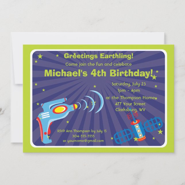 Kundengerechtes alien-Strahln-Gewehr Einladung (Vorderseite)