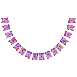 Kundengerechtes alles Gute zum Geburtstag lila u. Wimpelkette