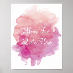 Kundengerechtes Aquarell-Zitat-Plakat Poster