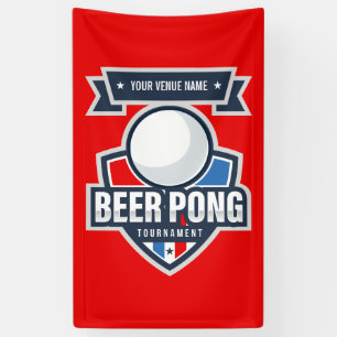 Kundengerechtes Bier Pong Turnier-Logo Banner