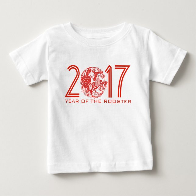Kundengerechtes Chinese papercut B des Baby T-shirt (Vorderseite)