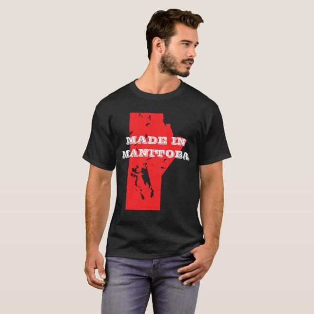 Kundengerechtes der Männer gemacht in Manitoba-T - T-Shirt (Vorne ganz)