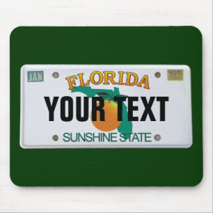 (Kundengerechtes) Florida-Kfz-Kennzeichen Mousepad