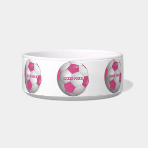 Kundengerechtes Fußball-Fußball-Rosa und Weiß Napf