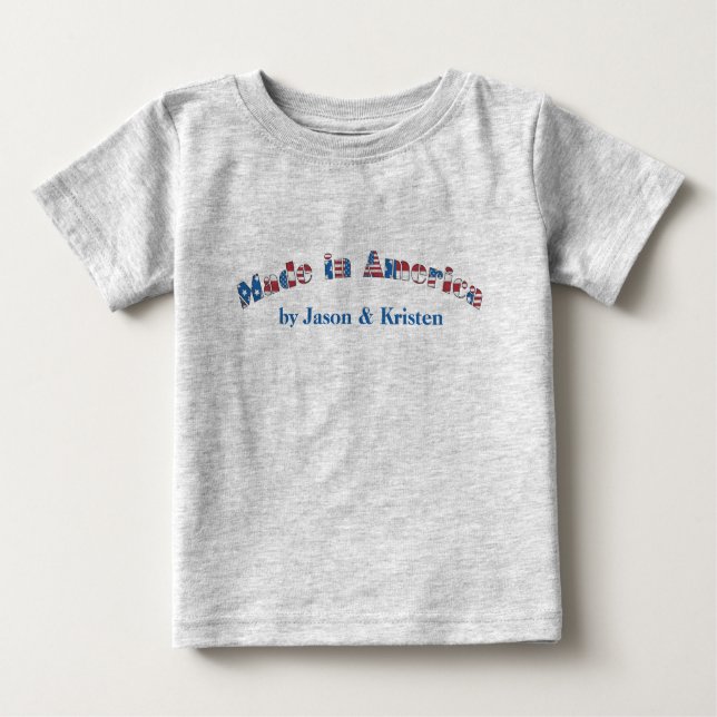 Kundengerechtes gemacht im Amerika-Kleinkind-T - Baby T-shirt (Vorderseite)