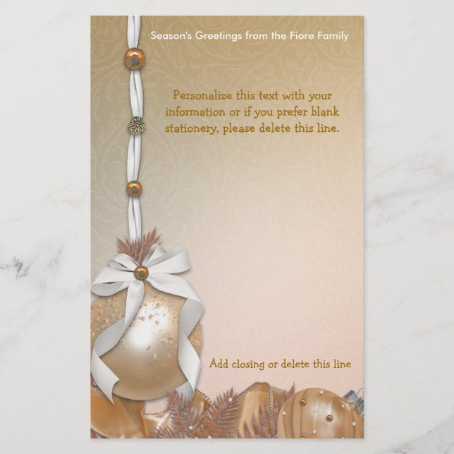 Kundengerechtes Gold verziert Briefpapier (Vorderseite)