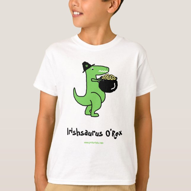 Kundengerechtes Irishsaurus O'Rex T-Shirt (Vorderseite)