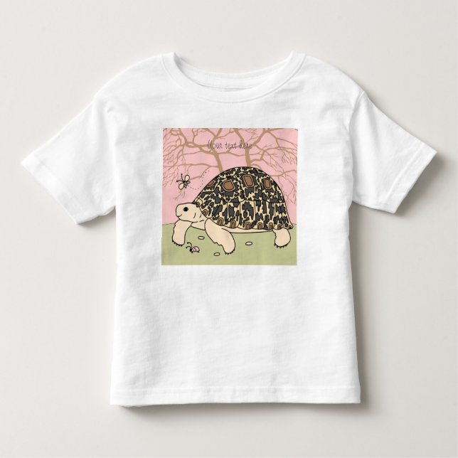 Kundengerechtes Leopard-Schildkröten-Shirt Kleinkind T-shirt (Vorderseite)