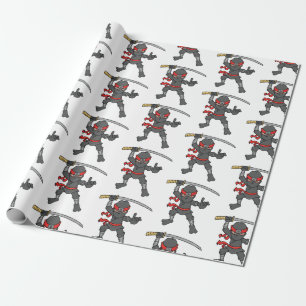 Kundengerechtes Ninja Muster Geschenkpapier