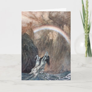 kundengerechtes notecard, Rackham Rhein Mädchen Karte