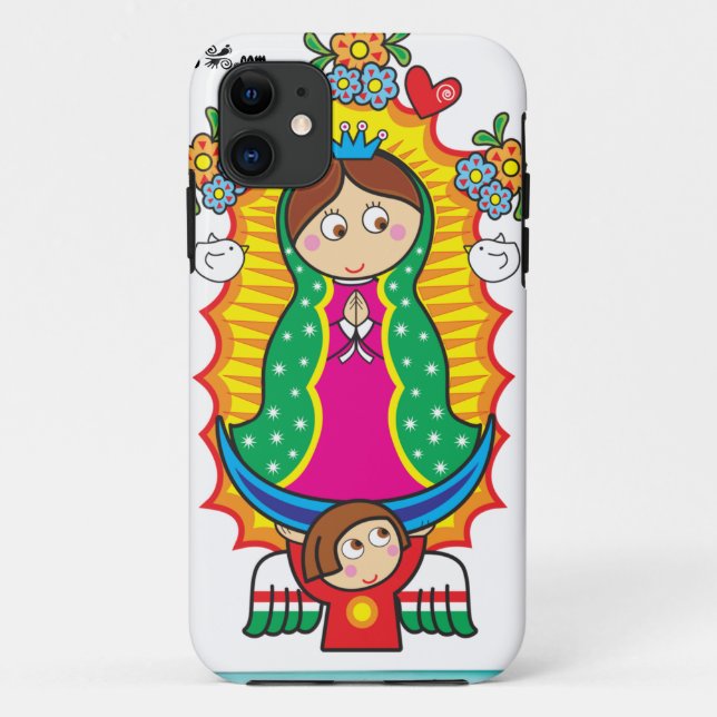KUNDENGERECHTES PRO VIRGEN DE-GUADALUPE CARICATURA Case-Mate iPhone HÜLLE (Rückseite)