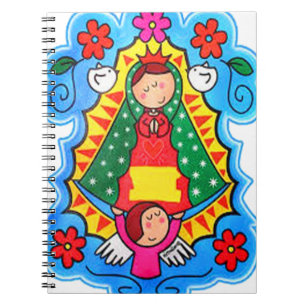 KUNDENGERECHTES PRO VIRGEN DE-GUADALUPE CARICATURA NOTIZBLOCK