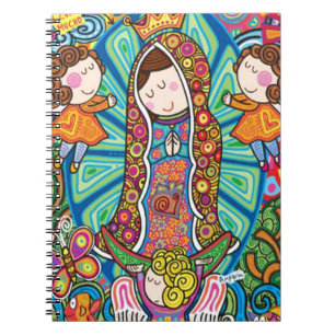 KUNDENGERECHTES PRO VIRGEN DE-GUADALUPE CARICATURA NOTIZBLOCK