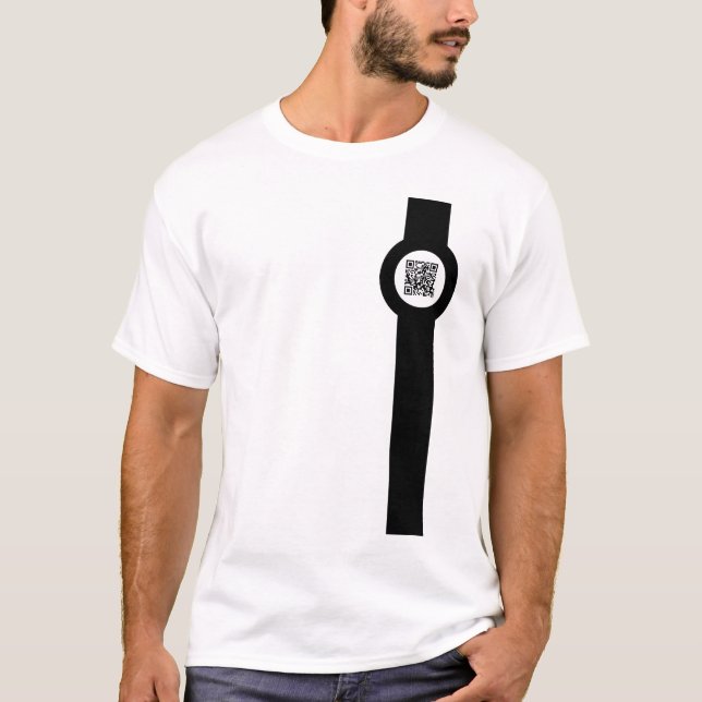 kundengerechtes QR Code magstrip T-Shirt (Vorderseite)