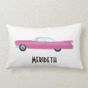 Kundengerechtes Retro Vintages rosa Auto Lendenkissen