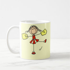 Kundengerechtes Rot und Goldcheerleader-Tasse Tasse