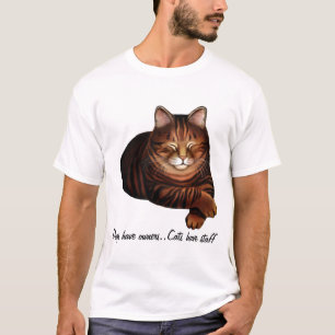 Kundengerechtes Schlafenbrown Tabby-Katzen-Shirt T-Shirt