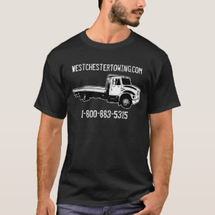 Kundengerechtes Schleppseil-LKW-Schwarz-Shirt T-Shirt