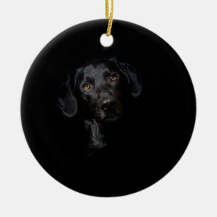 Kundengerechtes schwarzes Labrador retriever Keramikornament