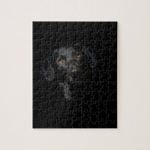 Kundengerechtes schwarzes Labrador retriever Puzzle