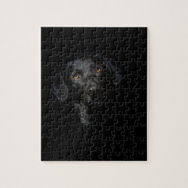 Kundengerechtes schwarzes Labrador retriever Puzzle (Vertikal)