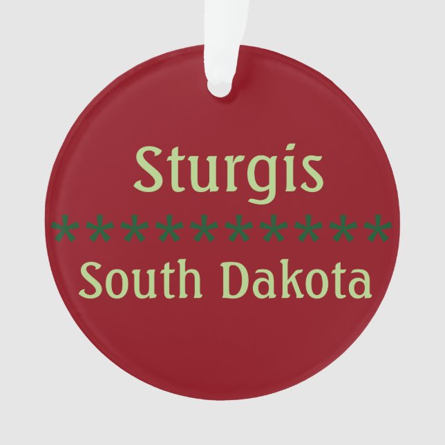 Kundengerechtes Sturgis, South- Dakotaverzierung Ornament (Vorderseite)