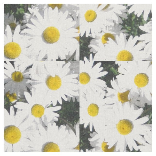 Kundengerechtes weiße Gänseblümchen-Gewebe Stoff (Nahaufnahme)