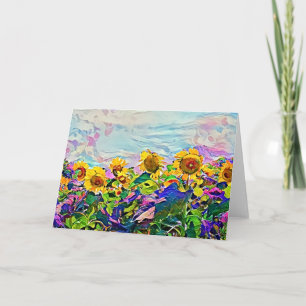 Kundenkarte für Sonnenblumen Karte