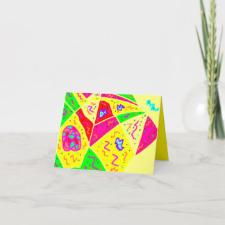 Kundenkarte Gelb und Rosa Geburtstag Karte