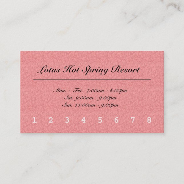 Kundenkarte Treuekarte (Vorderseite)