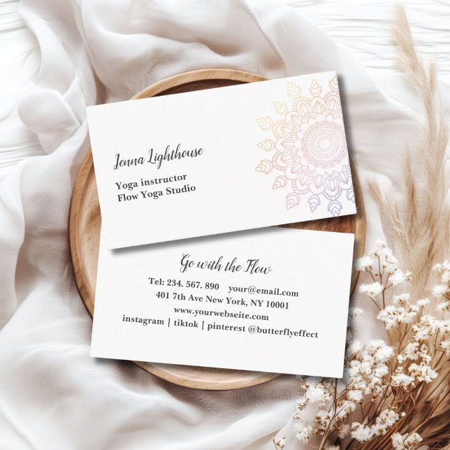 Kundenkarte Visitenkarte (customer specific mandala business card)