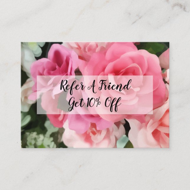 Kundenkarten Empfehlungskarte (Vorderseite)