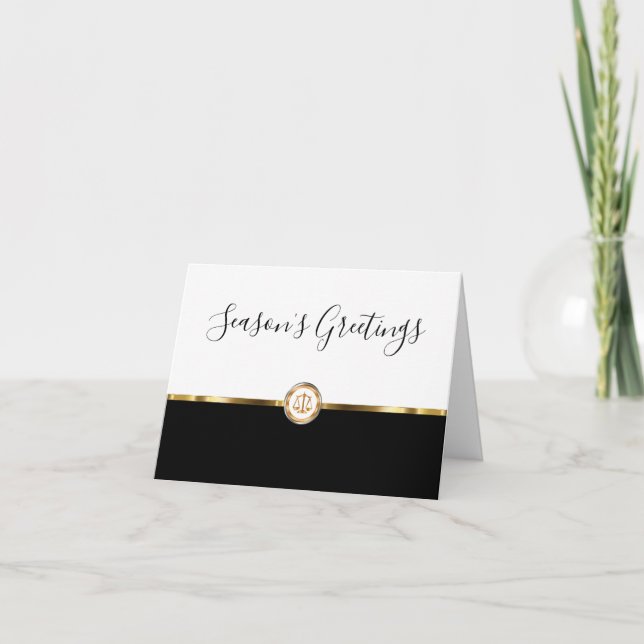 Kundenkarten für Frohe Festtage von Rechtsanwälten Dankeskarte (Vorderseite)